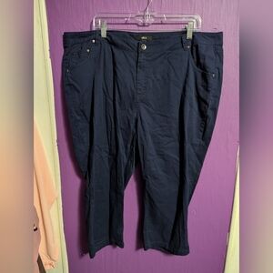 💜 Ellos Navy Mid Rise Capris 20 2X